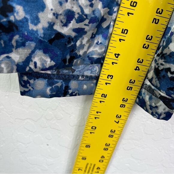 Guess Dress Women's Size 6 Blue Satin Sheath Chiffon Printed Vintage Y2K - Picture 5 of 10